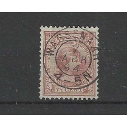Netherlands 36 Wilhelmina  "WASSENAAR 1894" small round cancel VFU/used CV 15+ €