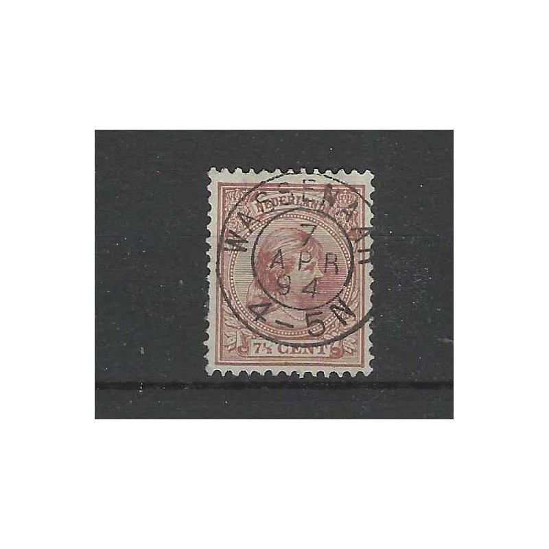 Nederland 36 Wilhelmina  "WASSENAAR 1894" kleinrond VFU/gebr CV 15+ €