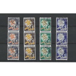 Netherlands R98-101Roltanding Child Welfare 1933 strip of 3 VFU/used  CV 130+ €