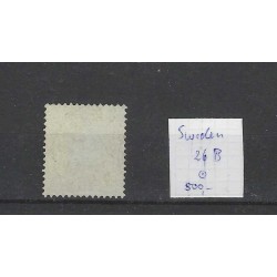 Zweden/Sweden 26B Ziffern und Kronen in kreis VFU/gebruikt  CV 500 €