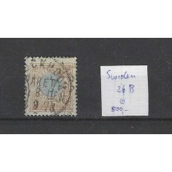 Zweden/Sweden 26B Ziffern und Kronen in kreis VFU/gebruikt  CV 500 €