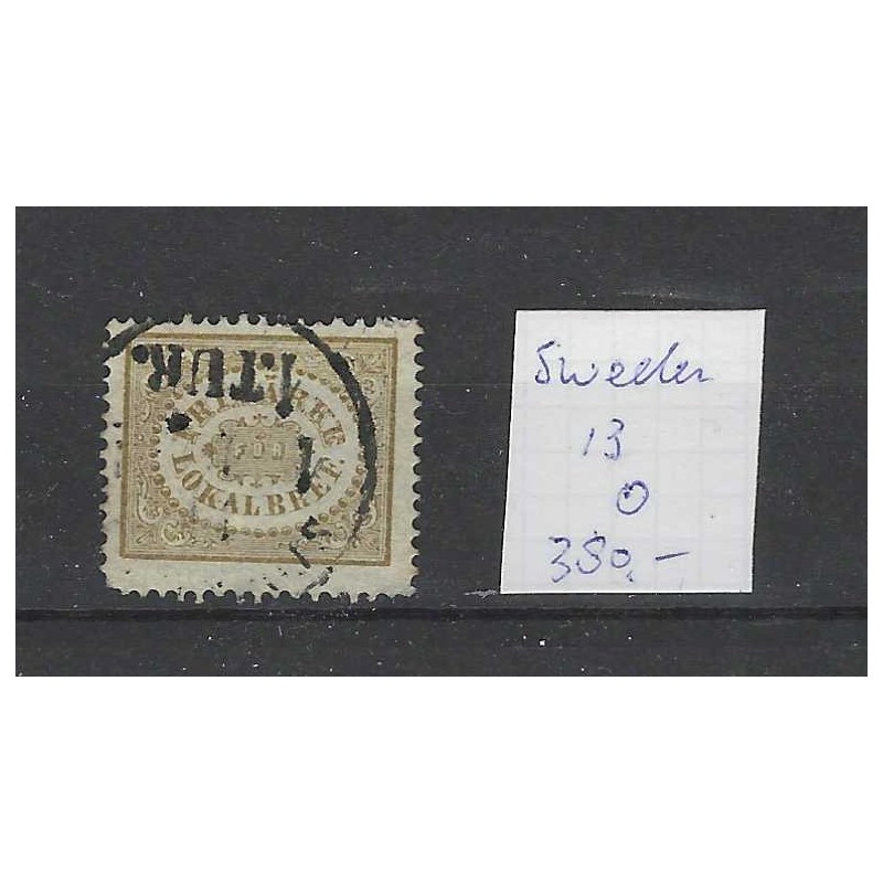 Zweden/Sweden 13  Marke für Localbriefe VFU/gebruikt  CV 380 €