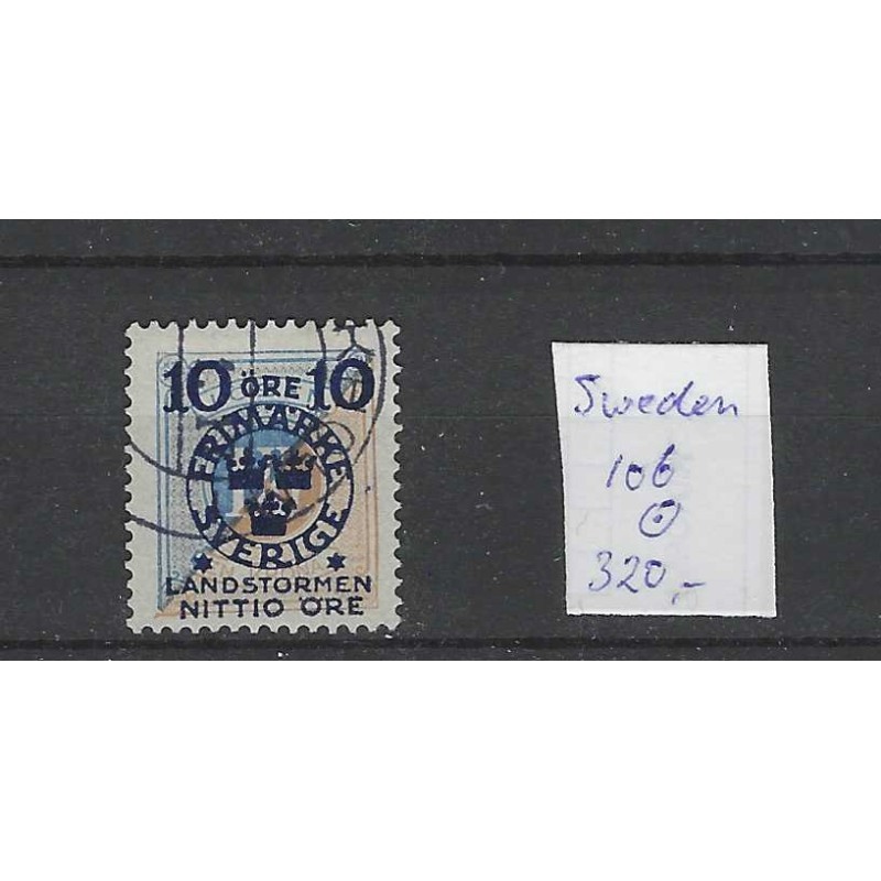 Zweden/Sweden 106  Landstrum Porto-marke VFU/gebruikt  CV 320 €
