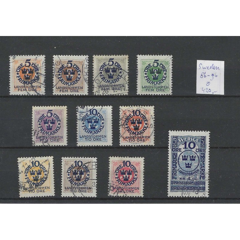 Zweden/Sweden 86-96 Für den Landstrum  VFU/gebruikt  CV 420 €