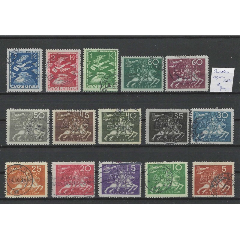 Sweden 159W-173W  Weltpostcongres  UPU VFU/used  CV 700 €