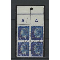 Nederland  D17af   Dienst 1940  "GENT ipv CENT" blokje VFU/gebr  CV 625 € Certificaat