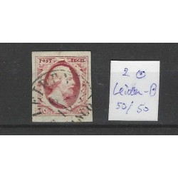 Nederland 2 Plt I Willem III 1852 "LEIDEN-B" VFU/gebr  CV 100 €