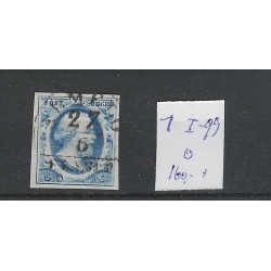 Nederland 1 Plt I-99 Willem III 1852 "ALMELO-A" VFU/gebr  CV 160+ €