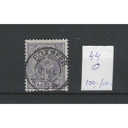 Nederland 44 WIlhelmina 1Gld "BOXMEER 1895" kleinrond VFU/gebr CV 110 €
