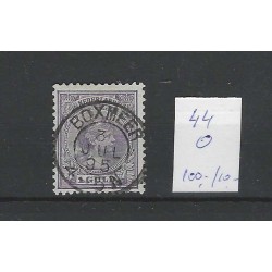Netherlands 44 WIlhelmina 1Gld "BOXMEER 1895" small round cancel VFU/used CV 110 €