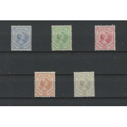 Curacao 19-23 Wilhelmina serie MNH/postfris  CV 2135 €  Certificaat !!