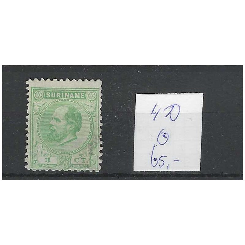 Suriname 4D  Willem III 1873  VFU/gebr  CV 65 €