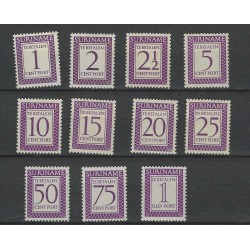 Suriname  P47-57  Port 1956 MNH/postfris CV 19 €
