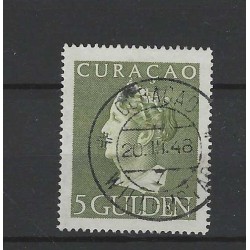 Curacao 180 Wilhelmina 5Gld  VFU/gebr CV 225 € met certificaat !