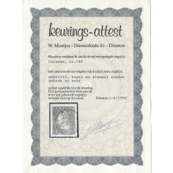 Curacao 180 Wilhelmina 5Gld  VFU/gebr CV 225 € met certificaat !