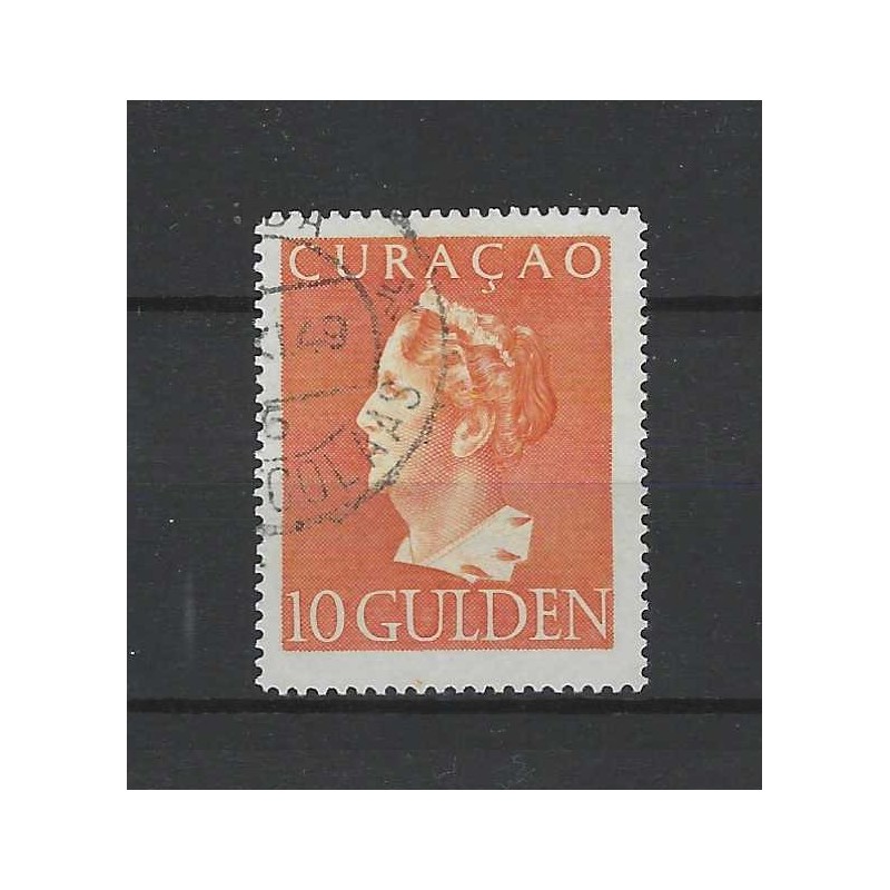 Curacao 181 Wilhelmina 10Gld  VFU/gebr CV 365 € met certificaat !