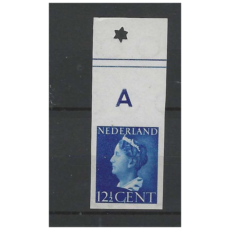 Nederland 336vP Koningin Wilhelmina ongetand met "GENT ipv CENT" MNH/postfris CV 800 €