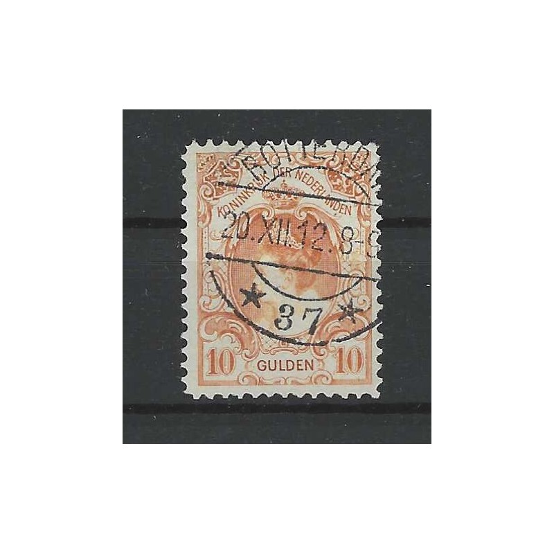 Nederland  80 Wilhelmina 10Gld  VFU/gebr  CV 850 € Attest Vleeming !!