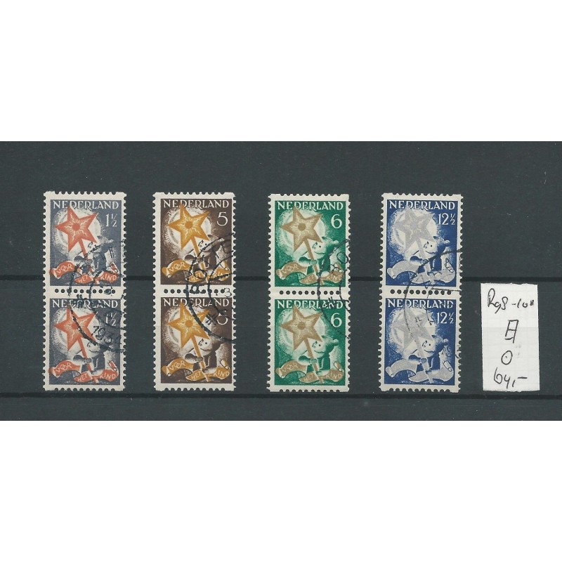 Netherlands  R98-101 Vertical PAIRS   SUPERB VFU/used  CV 80+ €