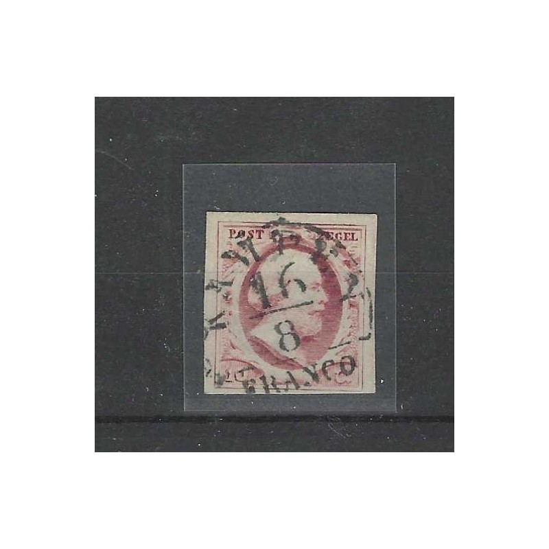 Nederland 2a Plt I-94 Willem III 1852 "KAMPEN-A" VFU/gebr  CV 300+ €