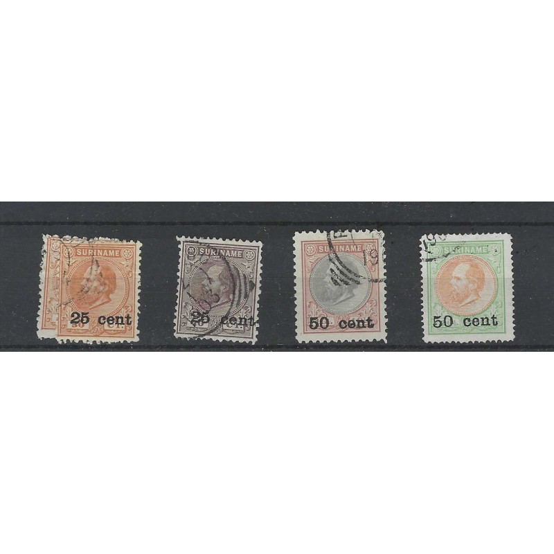 Suriname 37-40 Hulpuitgifte  VFU/gebr  CV 233 €  met attest