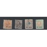 Suriname 37-40 Provisional issue  VFU/used  CV 233 €  with certificate