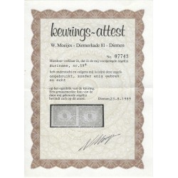 Suriname 59a provisional issue KEERDRUK  MH/unused CV 150 €  with certificate