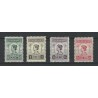 Suriname 100-103 Wilhelmina  MNH/MH/ongebr CV 170 €  met attest