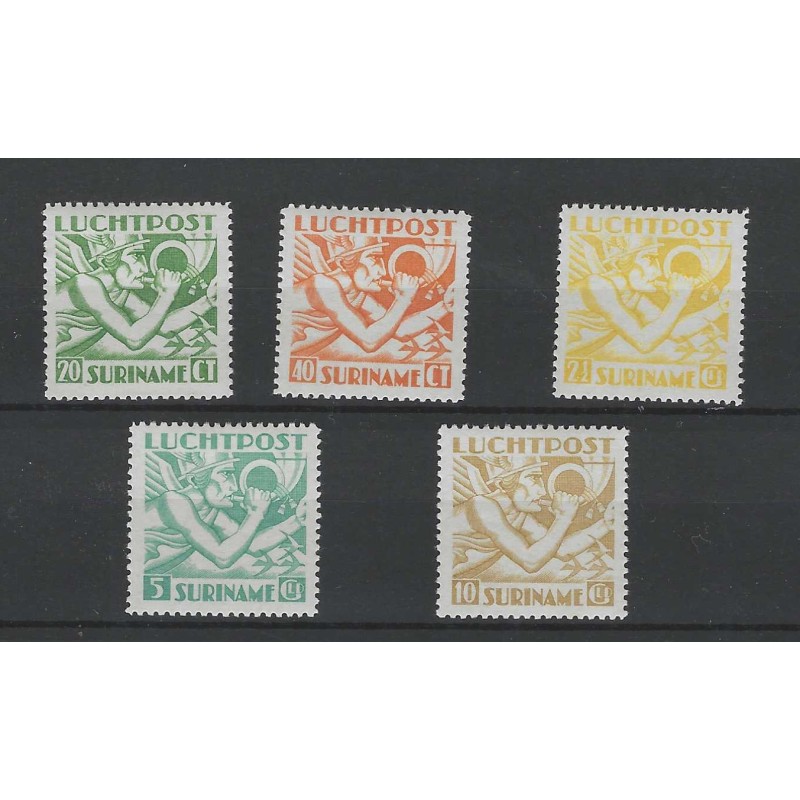 Suriname LP15-19  Luchtpost  MH/ongebruikt   CV 510 € met certificaat