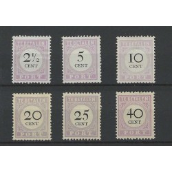 Suriname P9-14 Port 1892  MH/ongebruikt  CV 55 €