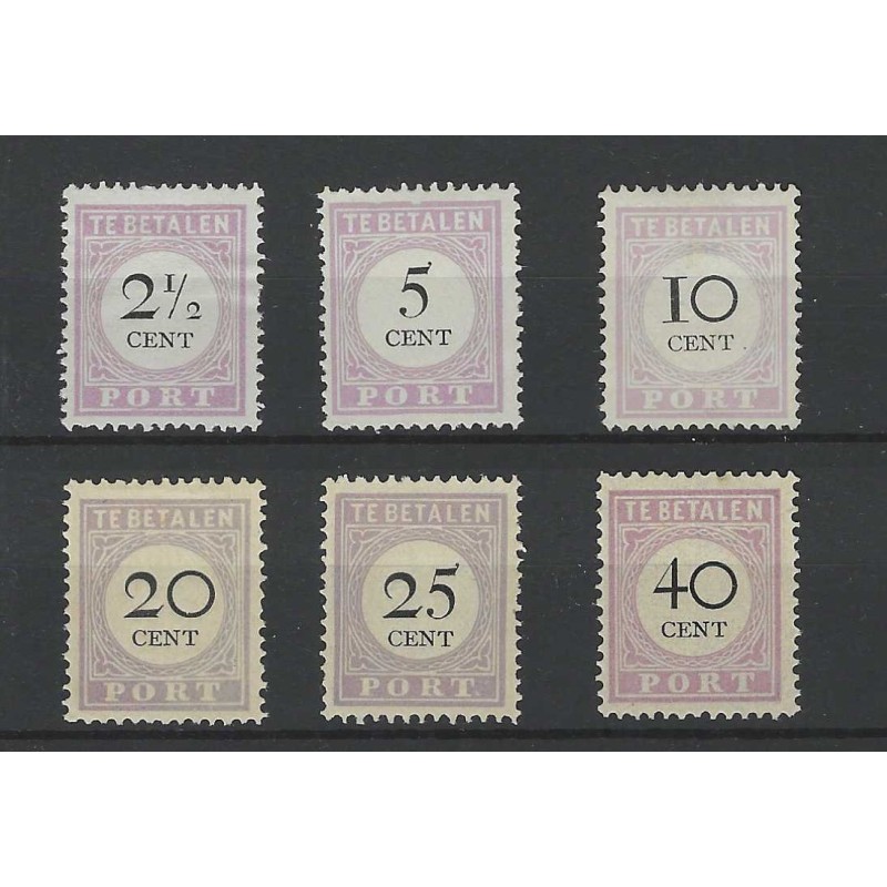 Suriname P9-14 Port 1892  MH/ongebruikt  CV 55 €