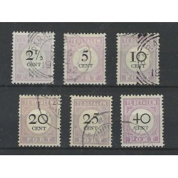 Suriname P9-14 Port 1892  VFU/gebruikt  CV 50 €