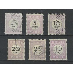 Suriname P9-14 Port 1892  VFU/gebruikt  CV 50 €