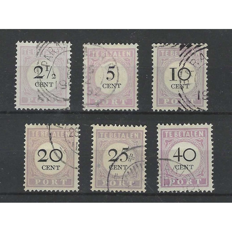 Suriname P9-14 Port 1892  VFU/gebruikt  CV 50 €