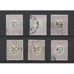 Suriname P9-14 Port 1892  VFU/gebruikt  CV 50 €