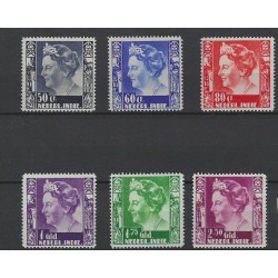 Ned. Indie  205-210 Wilhelmina z. wm.  MNH/postfris CV 445 €