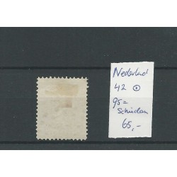 Nederland 42 met puntstempel 95/Schiedam VFU/gebr  CV 65 €