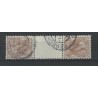Nederland 61b/61c KEERDRUKKEN Wilhelmina  VFU/gebr   CV  1350 €  certificaat !!