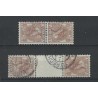 Nederland 61b/61c KEERDRUKKEN Wilhelmina  VFU/gebr   CV  1350 €  certificaat !!