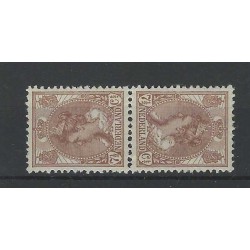 Nederland 61b/61c KEERDRUKKEN Wilhelmina MH/ongebr CV 540 € PRACHT !!