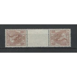Nederland 61b/61c KEERDRUKKEN Wilhelmina MH/ongebr CV 540 € PRACHT !!