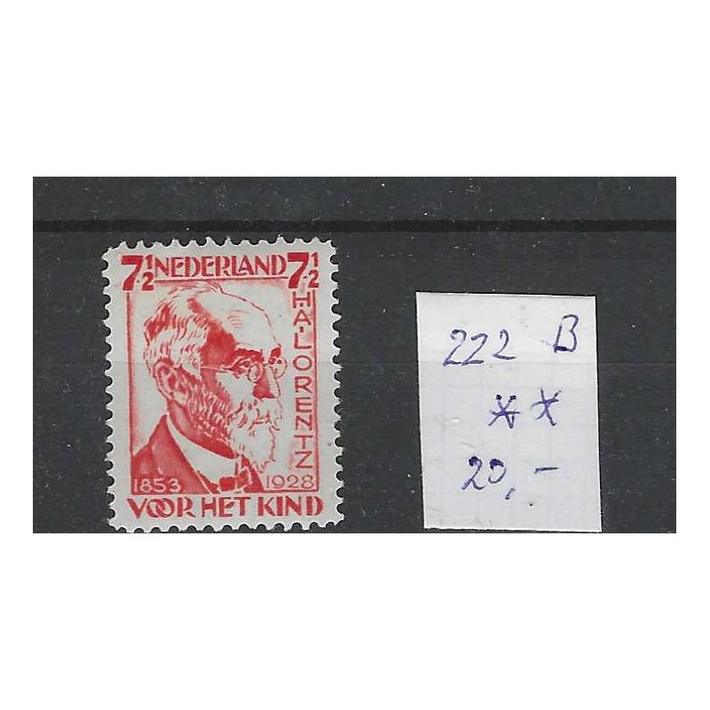 Nederland 222B Kind 1928 MNH/postfris  CV 20 €