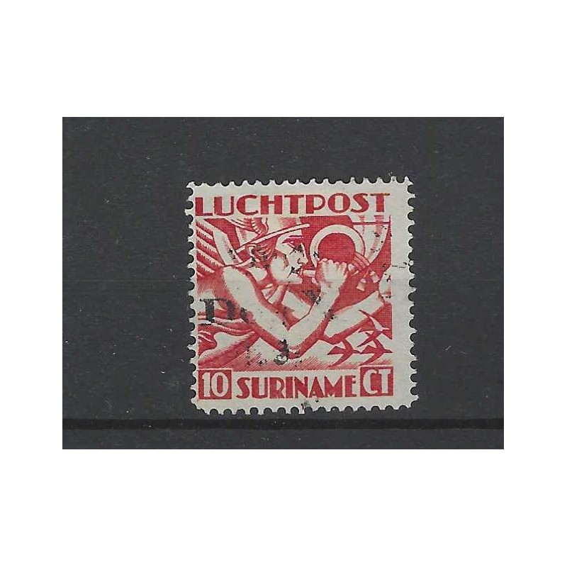 Suriname LP8 luchtpost DO-X GEDEELTELIJKE OPDRUK VFU/gebr  CV ??? €