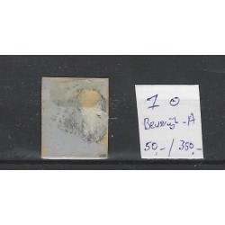 Nederland 1 Plt I  Willem III 1852 "BEVERWIJK-A" VFU/gebr  CV 400+ €