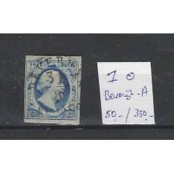 Nederland 1 Plt I  Willem III 1852 "BEVERWIJK-A" VFU/gebr  CV 400+ €