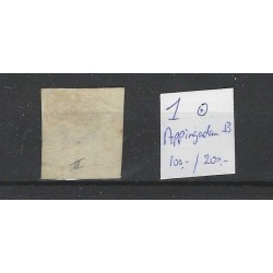 Nederland 1 Plt II Willem III 1852 "Appingadam-B" VFU/gebr  CV 300+ €