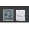 Nederland 1 Plt II Willem III 1852 "OOSTBURG-B" VFU/gebr  CV 450+ €