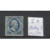 Nederland 1 Plt II Willem III 1852 "OOSTBURG-B" VFU/gebr  CV 450+ €