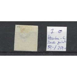 Netherlands 1 Willem III 1852 "HAARLEM-C" without jaartal VFU/used  CV 300+ €