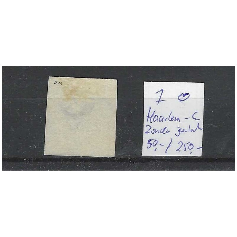 Nederland 1 Willem III 1852 "HAARLEM-C" zonder jaartal VFU/gebr  CV 300+ €